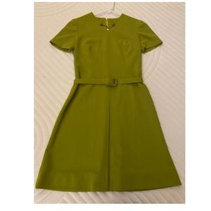 Vintage mid-century olive green dress